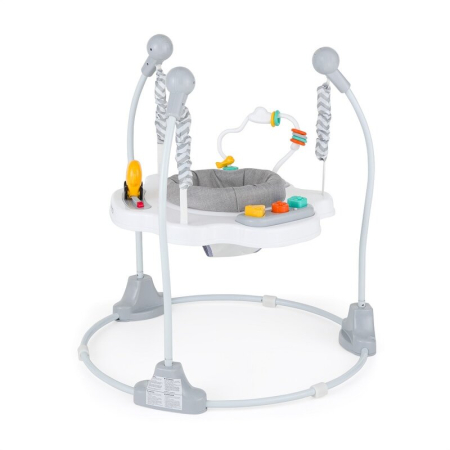 Jumper interactiv, Feedo, Pliabil, Cu scaun rotativ 360 grade, Cu panou de activitati, Pana la 25 kg,, 83x83x86 cm,6 luni+, Multicolor [1]