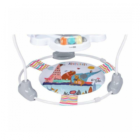 Jumper interactiv, FreeON, Jump&Play, Cu scaun rotativ la 360 grade, Reglabil pe inaltime, Cu melodii, lumini si jucarii, Conform cu standardul european de securitate EN 14036:2003, Multicolor [2]