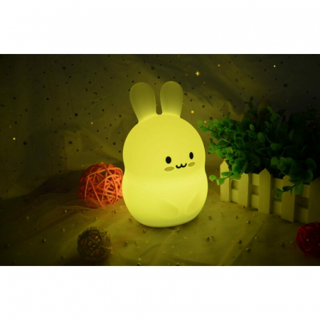 Lampa de veghe, FreeON, Silicon moale, Cu telecomanda si cablu USB, Cu 9 culori diferite si cronometru, Owl [7]