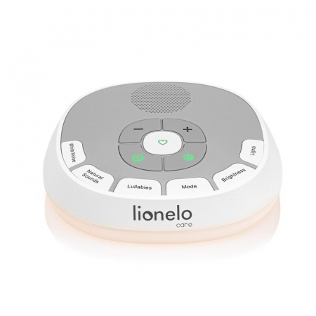 Lampa de veghe, Lionelo, BabyNap, 2 in 1, Wireless, Cu sunete si melodii de leagan, Cu 11 culori si 3 niveluri de luminozitate, Cu functie de redare si inregistrare batai inima, Alb [23]