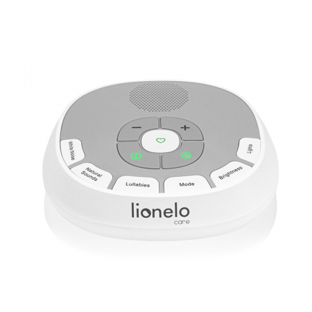 Lampa de veghe, Lionelo, BabyNap, 2 in 1, Wireless, Cu sunete si melodii de leagan, Cu 11 culori si 3 niveluri de luminozitate, Cu functie de redare si inregistrare batai inima, Alb [19]