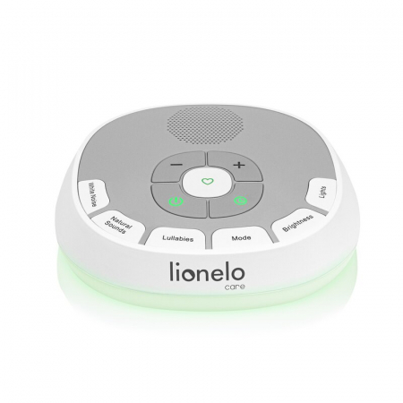 Lampa de veghe, Lionelo, BabyNap, 2 in 1, Wireless, Cu sunete si melodii de leagan, Cu 11 culori si 3 niveluri de luminozitate, Cu functie de redare si inregistrare batai inima, Alb [27]