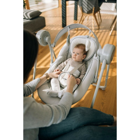 Leagan, FreeON, Snuggy, Cu 5 viteze de leganare, 8 melodii, Cu jucarii, Pana la 9 kg, Stars [10]