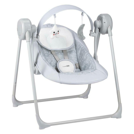 Transport si Relaxare - Leagan, FreeON, Snuggy, Cu 5 viteze de leganare, 8 melodii, Cu jucarii, Pana la 9 kg, Stars