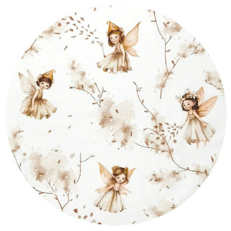 Lenjerie patut cu 3 piese, MimiNu, Cu cearceaf 120x60 cm, Din bumbac certificat Oeko Tex Standard 100, Cu paturica si pernuta, Fairy [2]