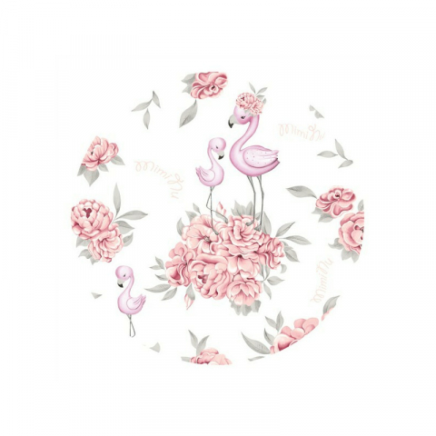 Lenjerie patut cu 3 piese, MimiNu, Pentru patut 120x60 cm, Cu protectie laterala, Din bumbac certificat Oeko Tex Standard 100, Peonie Pink [3]