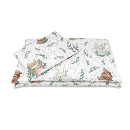 Lenjerie patut cu 5 piese, MimiNu, Cu cearceaf 120x60 cm, Pilota, Pernuta, 2 aparatori, Din bumbac certificat Oeko Tex Standard 100, Lulu Natural [5]