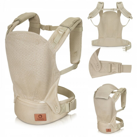 Marsupiu ergonomic, Lionelo, Margareet Air, 3 pozitii de purtare, Certificat de Institutul International pentru Displazie de Sold, 4 luni+, Pana la 20 Kg, Material respirabil 3D Air Mesh, Catarama dub [3]
