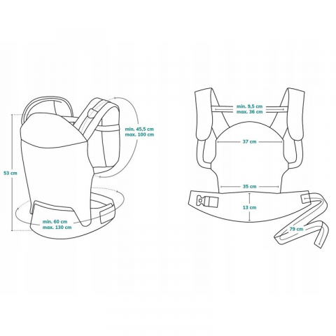 Marsupiu ergonomic, Lionelo, Margareet Air, 3 pozitii de purtare, Certificat de Institutul International pentru Displazie de Sold, 4 luni+, Pana la 20 Kg, Material respirabil 3D Air Mesh, Catarama dub [25]