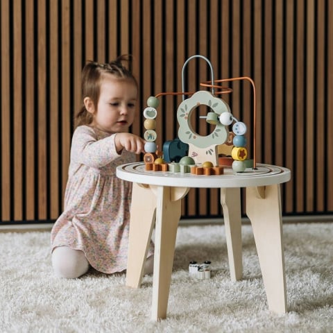 Masuta Montessori cu activitati, Free2Play, Cu multiple activitati, Dezvolta coordonarea ochi-mana, Din lemn, 18 luni+, Think and Play [10]