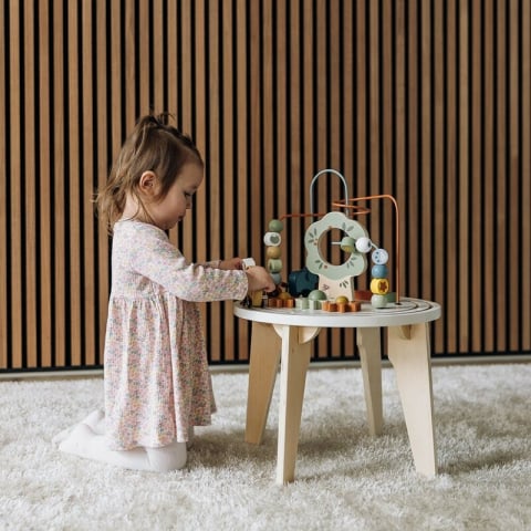 Masuta Montessori cu activitati, Free2Play, Cu multiple activitati, Dezvolta coordonarea ochi-mana, Din lemn, 18 luni+, Think and Play [11]