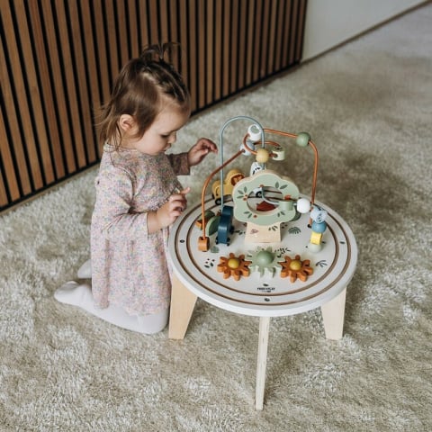 Masuta Montessori cu activitati, Free2Play, Cu multiple activitati, Dezvolta coordonarea ochi-mana, Din lemn, 18 luni+, Think and Play [12]