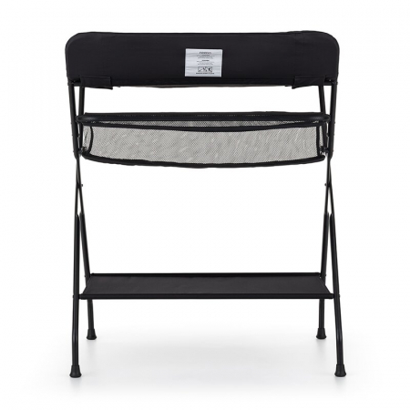 Masuta pentru infasat si schimbat scutece, Feedo, Multifunctionala, Pliabila, Cu raft pentru depozitare si compartiment lateral, Realizata din fier, panza si in, 80.5 x 67 x 102.5 cm, Negru [1]
