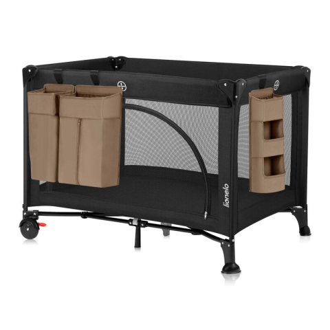 Organizator multifunctional, Lionelo, Sidepocket L, 58x11x58 cm, 3 parti independente cu multiple buzunare, Universal, Constructie ranforsata, Bej [2]