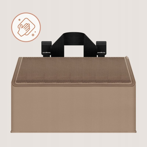 Organizator multifunctional, Lionelo, Sidepocket M, 43x15x23 cm, 3 compartimente, Universal, Constructie ranforsata, Bej [3]