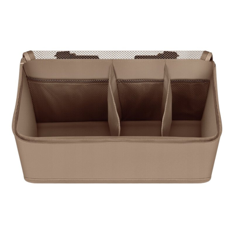 Alte Piese de Mobilier - Organizator multifunctional, Lionelo, Sidepocket M, 43x15x23 cm, 3 compartimente, Universal, Constructie ranforsata, Bej