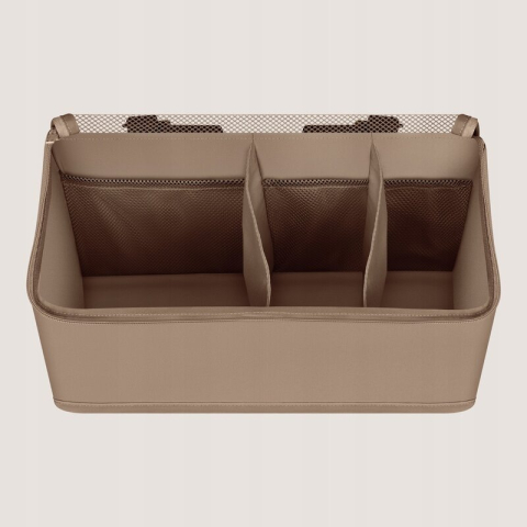 Organizator multifunctional, Lionelo, Sidepocket M, 43x15x23 cm, 3 compartimente, Universal, Constructie ranforsata, Bej [1]