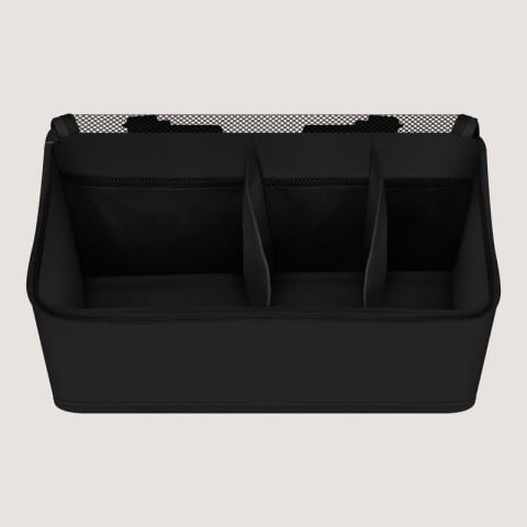 Organizator multifunctional, Lionelo, Sidepocket M, 43x15x23 cm, 3 compartimente, Universal, Constructie ranforsata, Negru [1]
