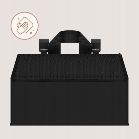 Organizator multifunctional, Lionelo, Sidepocket M, 43x15x23 cm, 3 compartimente, Universal, Constructie ranforsata, Negru [14]