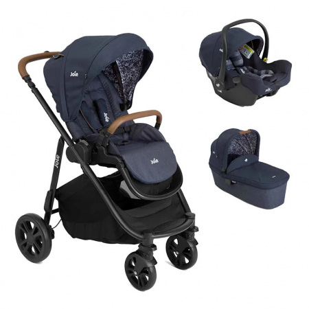 Pachete carucioare - Joie - Carucior pentru copii multifunctional 3 in 1 Versatrax E Navy Blazer (Carucior Versatrax E + Landou Ramble + scoica i-Snug)