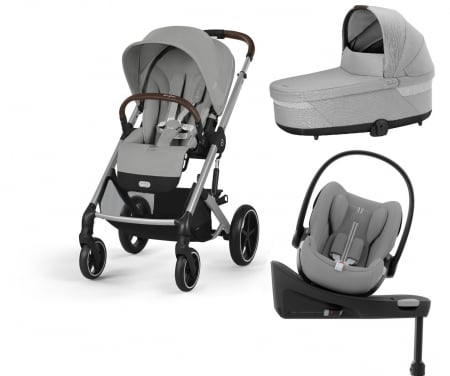 Transport si Relaxare - Pachet carucior 4 in 1 Cybex Balios S Lux + landou + scoica auto Cloud G Plus + baza isofix 360