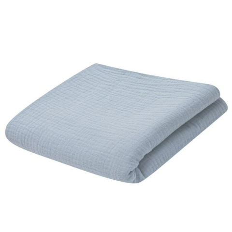 Mobilier si Lenjerie - Paturica bebe, New Baby, 70x100 cm, Din muselina, 100% bumbac certificat Oeko Tex Standard 100, Grey