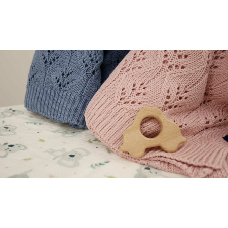 Paturica, Bocioland, Milano, Pentru copii, Moale, Din bambus si bumbac, Cu proprietati de termoreglare, Antialergica si antibacteriana, Dimensiune mare 80 x 100 cm, Pink [2]