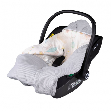 Paturica de infasat, Lionelo, Pentru scoica auto, carucior si landou, Cu multiple utilizari, Cu inchidere arici velcro, Dimensiune 90x90 cm, Din bumbac, TOG 2.5, 12-18 luni, Albastru [3]
