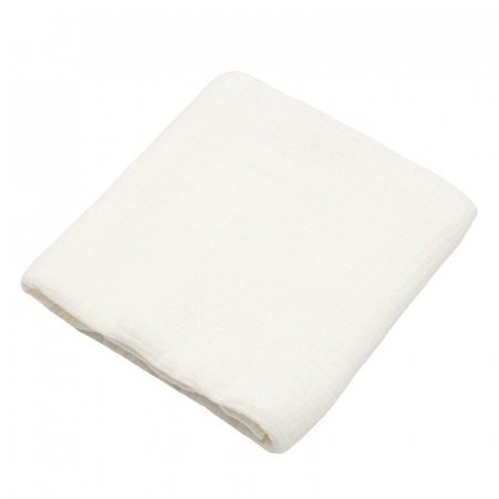 Mobilier si Lenjerie - Paturica moale bebe, New Baby, Cu multiple intrebuintari, 60x60 cm, Din muselina, 100% bumbac organic, White