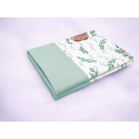 Paturica pufoasa, MimiNu, Cu doua fete, Dimensiune 75x100 cm, Din tesatura de catifea si bumbac, Materiale certificate Oeko Tex Standard 100, Lulu Natural [1]