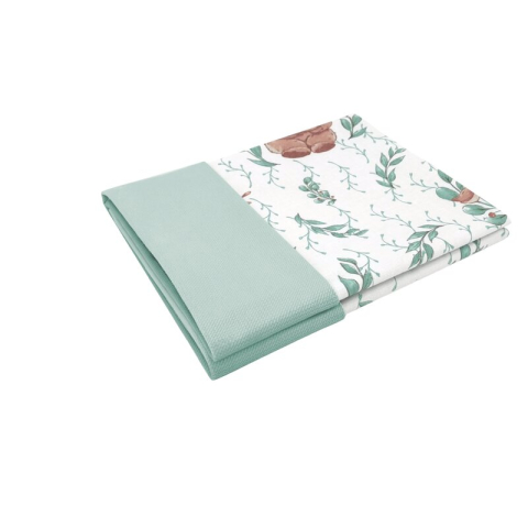 Lenjerie pentru Patuturi - Paturica pufoasa, MimiNu, Cu doua fete, Dimensiune 75x100 cm, Din tesatura de catifea si bumbac, Materiale certificate Oeko Tex Standard 100, Lulu Natural