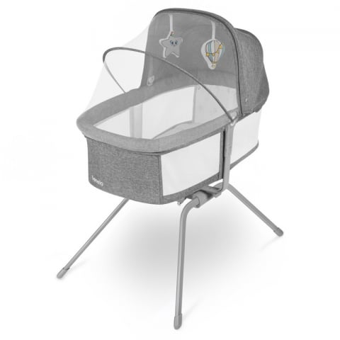 Mobilier si Lenjerie - Patut balansoar, Lionelo, Malin, 3 in 1, Pliabil, 0-9 kg, Geanta Transport, Asamblare Rapida, Ultra-Usor, Conform cu standardele europeane de securitate EN1130 si EN16890, Gri