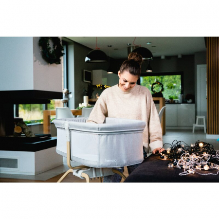 Patut balansoar, Lionelo, Malin Evo, 3 in 1, Pliabil, 0-9 kg, Geanta Transport, Asamblare Rapida, Ultra-Usor, Conform cu standardele europeane de securitate EN1130 si EN16890, Bej [28]