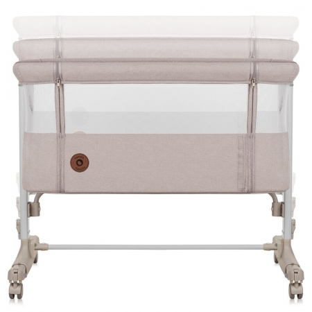 Patut co-sleeper, Lionelo, Aurora, 3 in 1, Cu leganare si setare unghiulara, Include saltea cu densitate T25 si geanta transport, Reglabil in 5 pozitii, Pana la 9 kg, 0 luni+, 85x60x66 cm, Certificari [15]