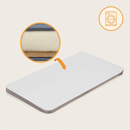Patut co-sleeper, Lionelo, Aurora, 3 in 1, Cu leganare si setare unghiulara, Include saltea cu densitate T25 si geanta transport, Reglabil in 5 pozitii, Pana la 9 kg, 0 luni+, 85x60x66 cm, Certificari [48]