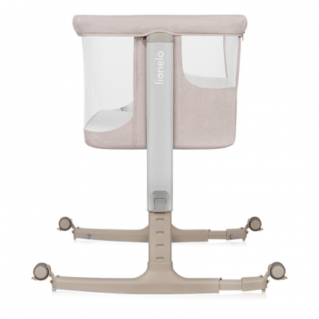 Patut co-sleeper, Lionelo, Aurora, 3 in 1, Cu leganare si setare unghiulara, Include saltea cu densitate T25 si geanta transport, Reglabil in 5 pozitii, Pana la 9 kg, 0 luni+, 85x60x66 cm, Certificari [16]