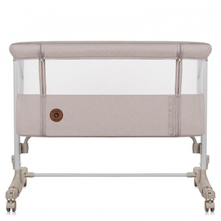 Patut co-sleeper, Lionelo, Aurora, 3 in 1, Cu leganare si setare unghiulara, Include saltea cu densitate T25 si geanta transport, Reglabil in 5 pozitii, Pana la 9 kg, 0 luni+, 85x60x66 cm, Certificari [11]