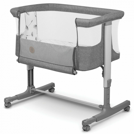 Patut co-sleeper, Lionelo, Aurora, 3 in 1, Cu leganare si setare unghiulara, Include saltea cu densitate T25 si geanta transport, Reglabil in 5 pozitii pe inaltime, Pana la 9 kg, 0 luni+, 85x60x66 cm, [6]