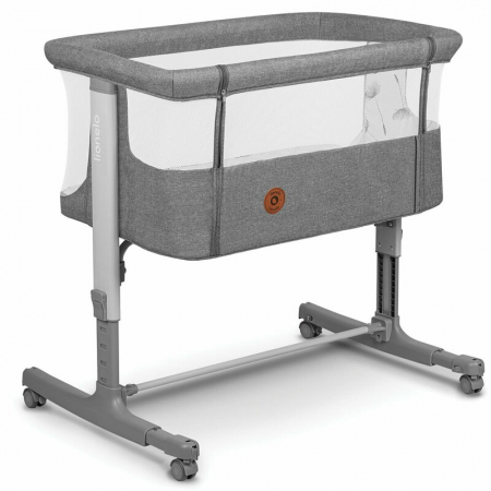 Patut co-sleeper, Lionelo, Aurora, 3 in 1, Cu leganare si setare unghiulara, Include saltea cu densitate T25 si geanta transport, Reglabil in 5 pozitii pe inaltime, Pana la 9 kg, 0 luni+, 85x60x66 cm, [3]