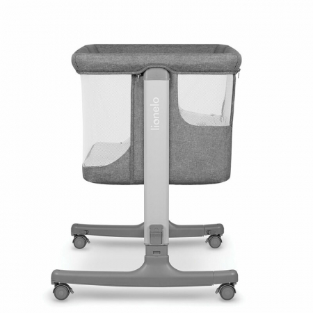 Patut co-sleeper, Lionelo, Aurora, 3 in 1, Cu leganare si setare unghiulara, Include saltea cu densitate T25 si geanta transport, Reglabil in 5 pozitii pe inaltime, Pana la 9 kg, 0 luni+, 85x60x66 cm, [18]