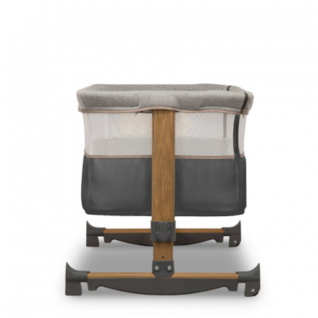 Patut co-sleeper, Lionelo, Leonie, Cu sistem de leganare, Cu setare unghiulara, Reglabil in 5 pozitii pe inaltime, Conform cu standardele europeane de securitate EN1130 si EN16890, Grey Stone [19]