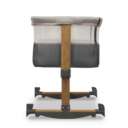 Patut co-sleeper, Lionelo, Leonie, Cu sistem de leganare, Cu setare unghiulara, Reglabil in 5 pozitii pe inaltime, Conform cu standardele europeane de securitate EN1130 si EN16890, Grey Stone [14]