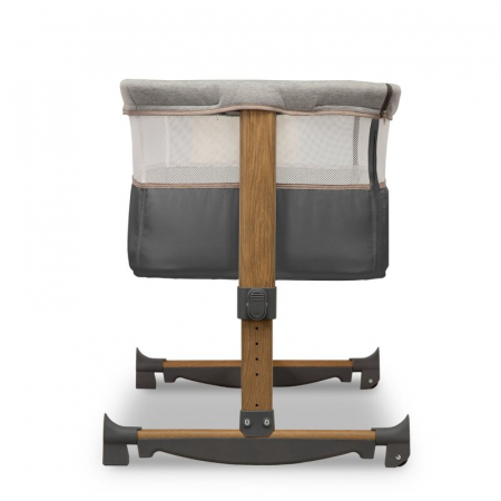 Patut co-sleeper, Lionelo, Leonie, Cu sistem de leganare, Cu setare unghiulara, Reglabil in 5 pozitii pe inaltime, Conform cu standardele europeane de securitate EN1130 si EN16890, Grey Stone [15]