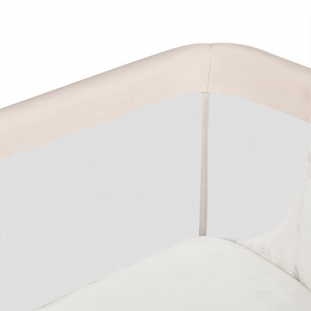 Patut co-sleeper, Lionelo, Leonie Plus, Pliabil, Cu sistem de leganare, Cu setare unghiulara, Reglabil in 6 pozitii pe inaltime, Conform cu standardele europeane de securitate EN1130 si EN16890, Bej [23]