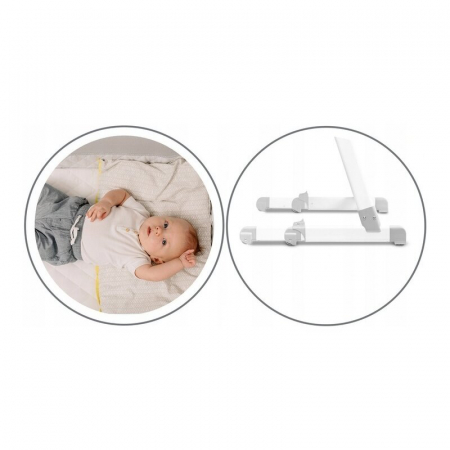 Patut co-sleeper, Lionelo, Theo, 2 in 1, Cu setare unghiulara, Reglabil in 5 pozitii pe inaltime, Conform cu standardele europeane de securitate EN1130 si EN16890, Dark Grey [30]