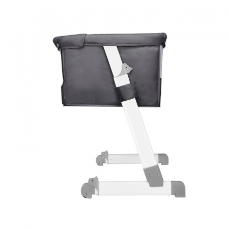 Patut co-sleeper, Lionelo, Theo, 2 in 1, Cu setare unghiulara, Reglabil in 5 pozitii pe inaltime, Conform cu standardele europeane de securitate EN1130 si EN16890, Dark Grey [13]