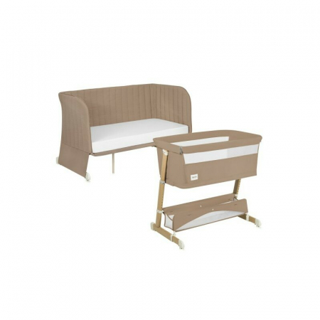 Mobilier si Lenjerie - Patut co-sleeper, Lionelo, Thomi Plus, 5 in 1, Multifunctional, Sustine pana la 9 kg ca patut, 15 kg tarc de joaca, 100 kg canapea, Inaltime reglabila in 7 pozitii, De la nastere pana la 4 ani, Cu 2 s