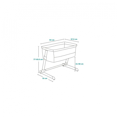 Patut co-sleeper, Lionelo, Thomi Plus, 5 in 1, Multifunctional, Sustine pana la 9 kg ca patut, 15 kg tarc de joaca, 100 kg canapea, Inaltime reglabila in 7 pozitii, De la nastere pana la 4 ani, Cu 2 s [56]