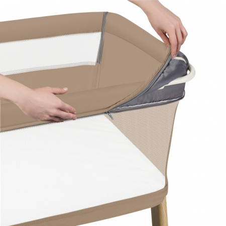 Patut co-sleeper, Lionelo, Thomi Plus, 5 in 1, Multifunctional, Sustine pana la 9 kg ca patut, 15 kg tarc de joaca, 100 kg canapea, Inaltime reglabila in 7 pozitii, De la nastere pana la 4 ani, Cu 2 s [22]