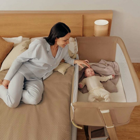 Patut co-sleeper, Lionelo, Thomi Plus, 5 in 1, Multifunctional, Sustine pana la 9 kg ca patut, 15 kg tarc de joaca, 100 kg canapea, Inaltime reglabila in 7 pozitii, De la nastere pana la 4 ani, Cu 2 s [45]